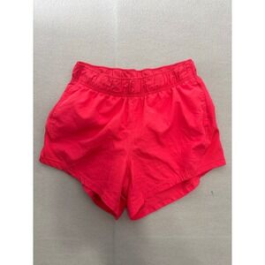 Athletic Works Womens Running Shorts Red XS 0-2 Zipper Pocket Mesh Liner Active